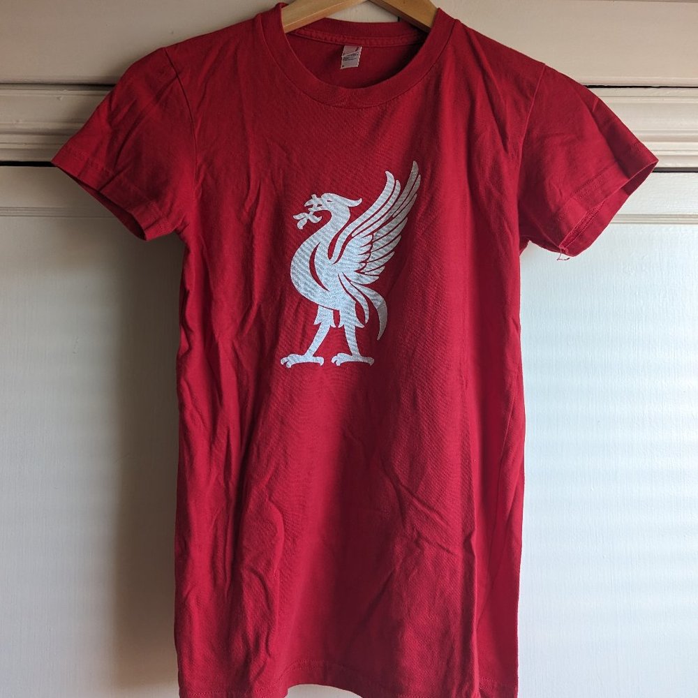 Custom liver bird t-shirt red (Liverpool supporter) small